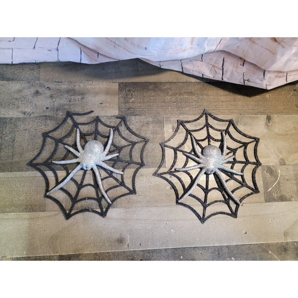 Glitter spider spiderweb AS IS‎ Halloween decor set